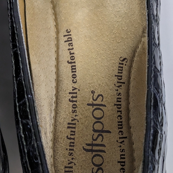 Softspots Patent Leather Black Penny Loafers size 8N - Picture 4 of 11